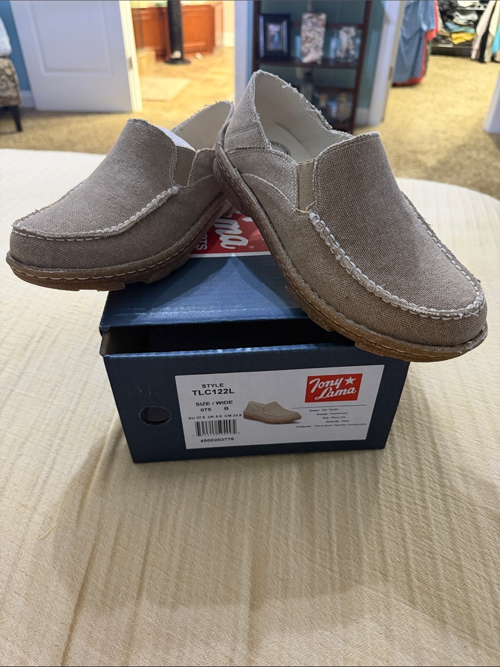 Tony Lama Slip-On Women’s Loafers in Taupe
